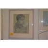 Image 1 : FRAMED CHARCOAL PORTRAIT DRAWING; SIGNED MADGE TENNENT 1936 (29 1/2" x 34 1/2")