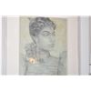 Image 3 : FRAMED CHARCOAL PORTRAIT DRAWING; SIGNED MADGE TENNENT 1936 (29 1/2" x 34 1/2")