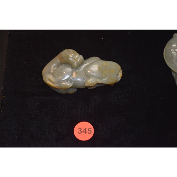 CHINESE NEPHRITE RECUMBENT CAMEL 3 1/4" X 1 1/2")