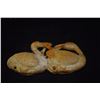 Image 2 : CHINESE CALCIFIED NEPHRITE JADE CRANES (3 1/2" X 1 1/2")