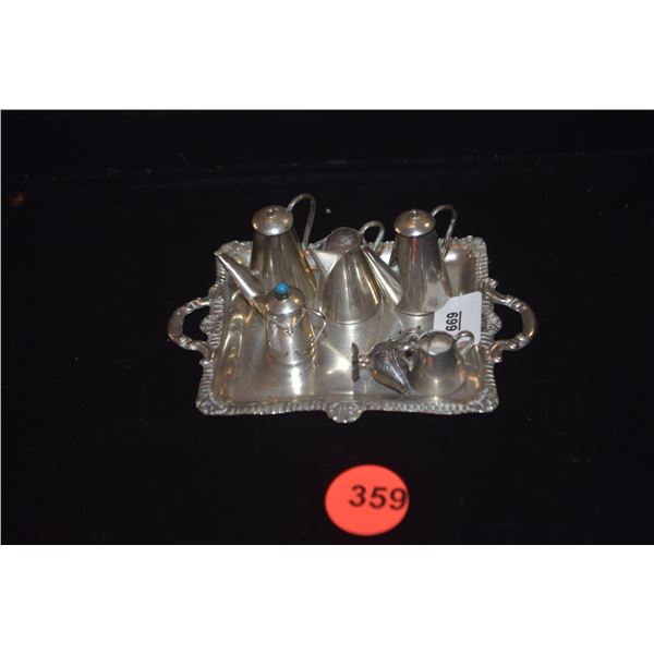 MINIATURE STERLING SILVER TEA SET (38 G) (7 PCS)