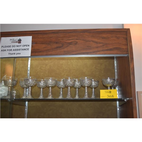 GERMAN COMPOTES W/GLASS LINERS (TESTED SILVER) (1,253.8 GTW)