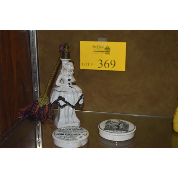 VINTAGE PERFUME BOTTLE & VANITY JAR LIDS (3 PCS)