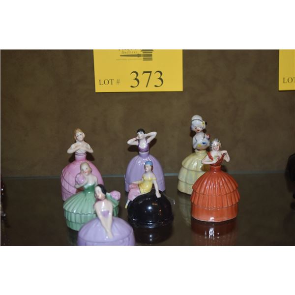 COLLECTION OF VINTAGE PORCELAIN PERFUME BOTTLES (4) & VANITY BOXES (3) (7 PCS)