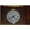 Image 2 : TIFFANY & CO. QUARTZ BRASS DESK CLOCK W/MOHOGANY CASE