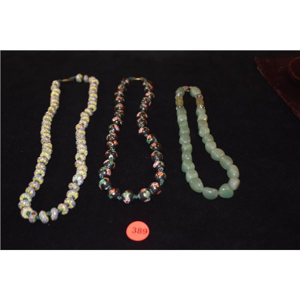 3 BEAD NECKLACES (3 PCS)