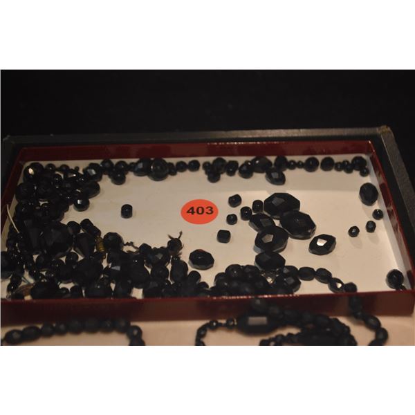 JET & ONYX BEADS & NECKLACES
