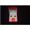 Image 1 : 14K JADE STUD EARRINGS (1.7 GTW)