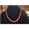 Image 3 : 18K NATURAL RED CORAL BEAD NECKLACE W/APPRAISAL (APPRISED: $9,750)