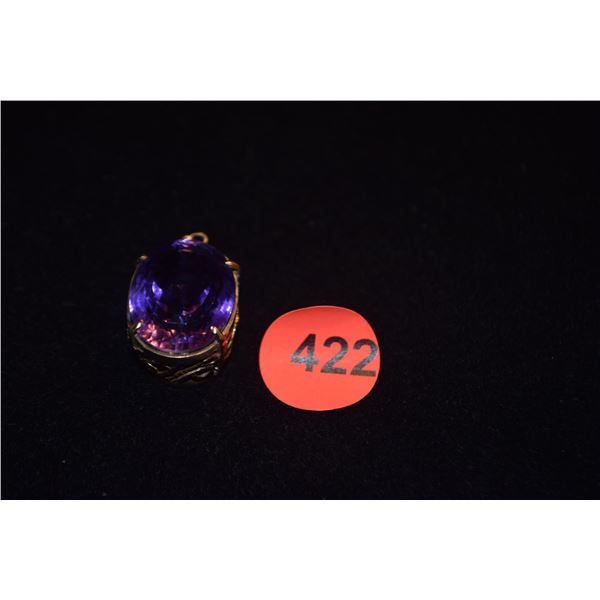 14K (TESTED) AMETHYST PENDANT (10.2 GTW)