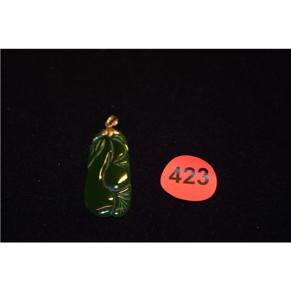 14K JADE PENDANT