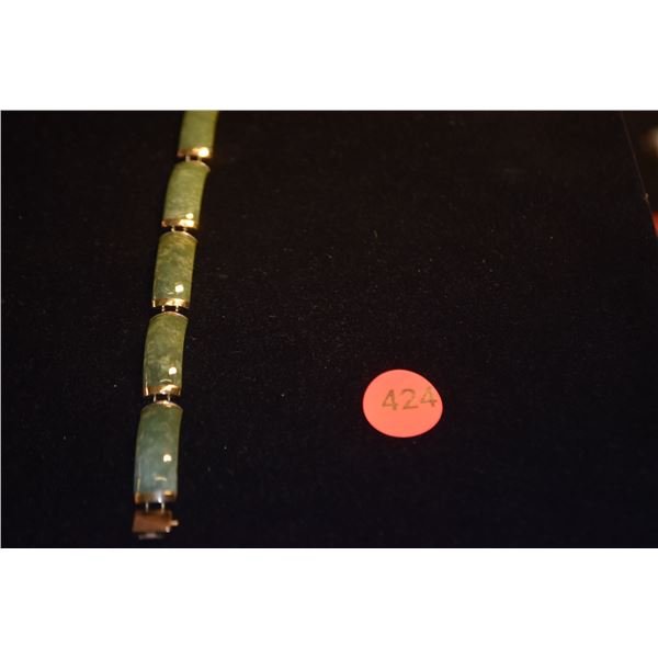 14K JADE BRACELET (13.1 GTW) (7 1/4")