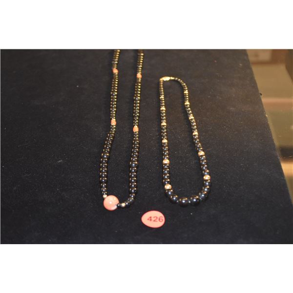 14K CORAL NECKLACES (2 PCS)