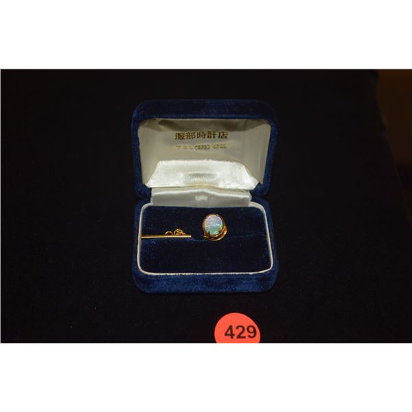 14K OPAL TIE TACK (3.7 GTW)