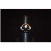 Image 2 : PLATINUM SOUTH SEA NATURAL COLOR PEARL & DIAMOND RING, SIZE 6 3/4 (10.2 GTW)
