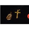 Image 3 : 10K CROSSES (3) & RELIGIOUS CHARM (4.2 G) (4 PCS)
