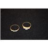 Image 3 : 14K DIAMOND STACKING RINGS, SIZE 7 1/2 & 8 (2.6 GTW) (2 PCS)
