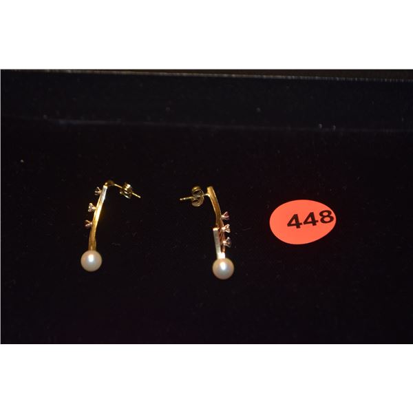 14K PEARL EARRINGS (3.5 GTW)