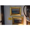 Image 1 : FRAMED OIL ON BOARDS, LEFT & RIGHT VIEWS FROM HAUNAUMA BAY; SIGNED MARY J. COULTER (2 PCS)
