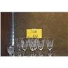 Image 1 : WATERFORD CRYSTAL STEMWARE (6) & 2 SMALL SHOT GLASSES (8 PCS)