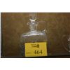 Image 1 : ETCHED GLASS DECANTER W/STERLING SILVER BASE