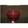 Image 3 : CHINESE PORCELAIN RED GLAZED STEM CUP; SIGNED W/EXPORT SEAL (3 3/8")