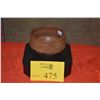 Image 1 : HIGA TEA BOWL, KEAWE ASH & BLACK GLAZE BOTTOM; SIGNED HIGA (4 3/4" X 3 1/2")