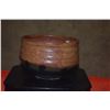 Image 2 : HIGA TEA BOWL, KEAWE ASH & BLACK GLAZE BOTTOM; SIGNED HIGA (4 3/4" X 3 1/2")
