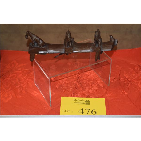 BRONZE JAX BENCH, ARTIST FRED ROSTER