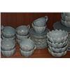 Image 3 : CELEDON ART POTTERY PLATES, BOWLS, CUPS & SAUCERS (44 PCS)