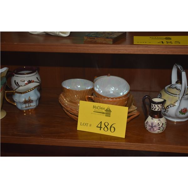 TEA CUPS & SAUCERS, TEAPOT, CREAMERS, ETC. (12 PCS)