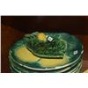 Image 4 : MID CENTURY MODERN ED LANGBEIN ORIGINALS HAND PAINTED MAJOLICA LEMON PLATES, LEMON TEAPOT, BOWL, SPO