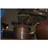 Image 3 : BLUE ENAMELWARE COFFEE POT, COPPER TEA KETTLE & ANTIQUE COPPER POT (3 PCS)