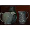 Image 3 : VINTAGE MCCOY BIRD PITCHER, DARTMOUTH POTTERY GURGLE FISH JUG & TURQUOISE PITCHER (3 PCS)
