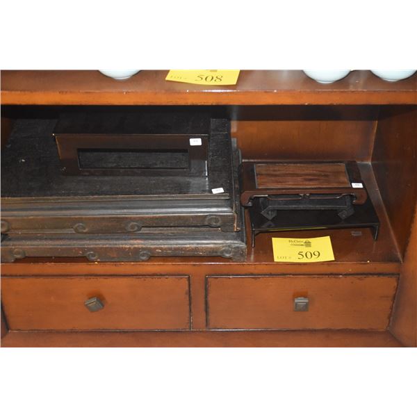 COLLECTION OF WOOD & LACQUER STANDS (6 PCS)