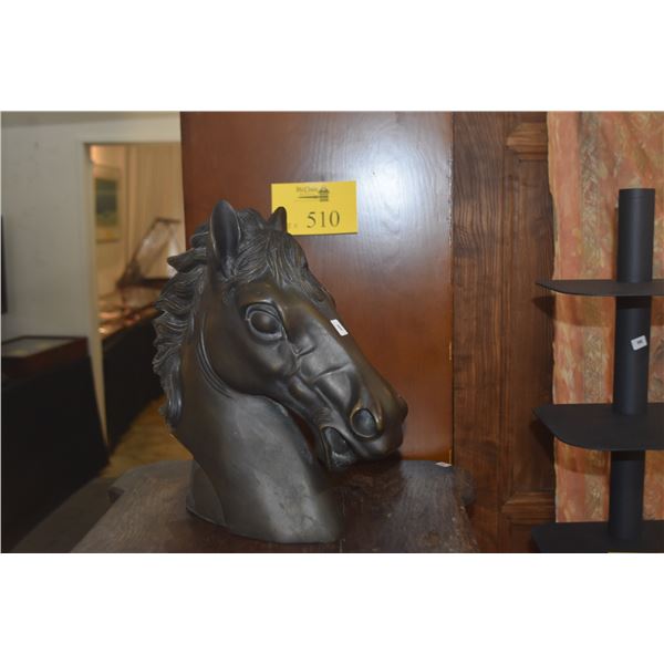 BRONZE HORSE HEAD (13 1/4")