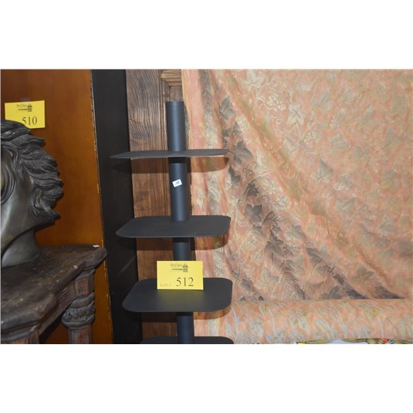 2 BLACK METAL STORY BOOKCASES (DESIGN WITHIN REACH) (63" X 16" X 16") (2 PCS)