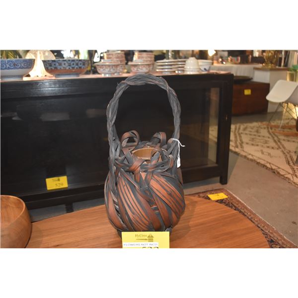 VINTAGE JAPANESE BAMBOO IKEBANA BASKET (DOES NOT INCLUDE FLOWERS)