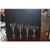 Image 2 : CRYSTAL STEMWARE W/GOLD STEMS (36 PCS)