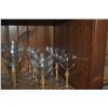 Image 5 : CRYSTAL STEMWARE W/GOLD STEMS (36 PCS)