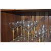 Image 6 : CRYSTAL STEMWARE W/GOLD STEMS (36 PCS)