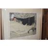 Image 2 : FRAMED LITHOGRAPH, LA REVE" OR "THE DREAM"; SIGNED FOUJITA 24/25 H.C. (37 1/2" X 34 1/2")