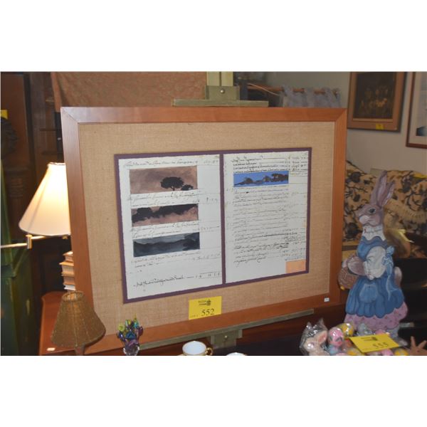 FRAMED DOCUMENT (35 1/2" X 27 1/2")