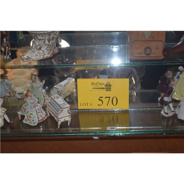 PORCELAIN FIGURINES, GERMAN PORCELAIN HALF DOLLS, PICTURE FRAME, ETC. (14 PCS)