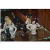 Image 2 : PORCELAIN FIGURINES, GERMAN PORCELAIN HALF DOLLS, PICTURE FRAME, ETC. (14 PCS)
