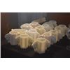 Image 2 : 1930'S MACBETH EVANS DOUBLE HORSE HEAD MILK GLASS SHAVING CUPS & SWAN BOWL (15 PCS)