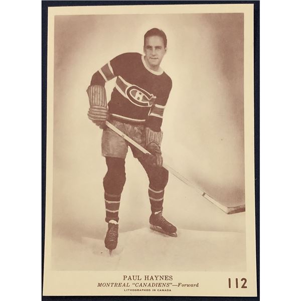1940-41 O-PEE-CHEE NHL V301-2 - PAUL HAYNES