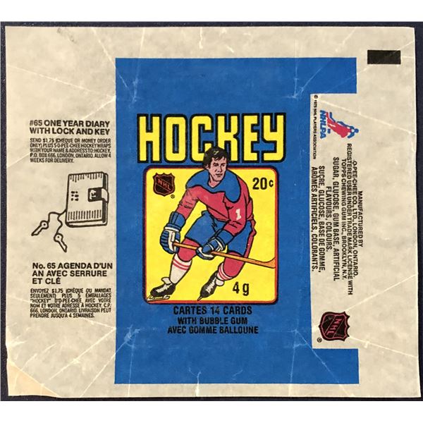 1979-80 O-PEE-CHEE NHL HOCKEY WRAPPER - GRETZKY ROOKIE YEAR