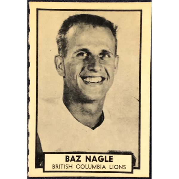 1962 O-PEE-CHEE CFL BAZ NAGLE (HOF)