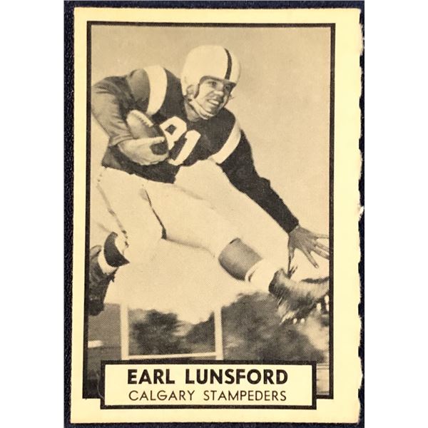 1962 O-PEE-CHEE CFL EARL LUNSFORD (HOF)
